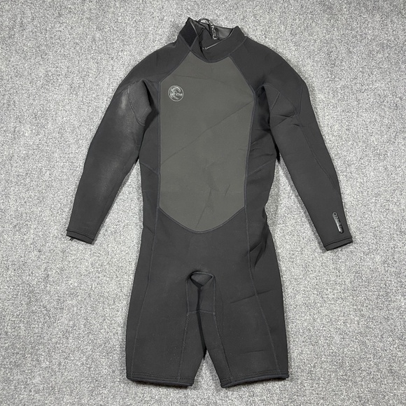 O’Neill Wetsuit Black Gray 2:1 mm Back Zip Shorty Mens Medium 0709 - Picture 1 of 13